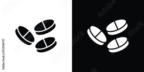 Medicine icons set. vector icons designed in filled style