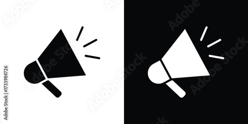 Megaphone icons set. vector icons designed in filled style