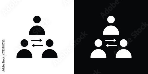 Mediator icons set. vector icons designed in filled style