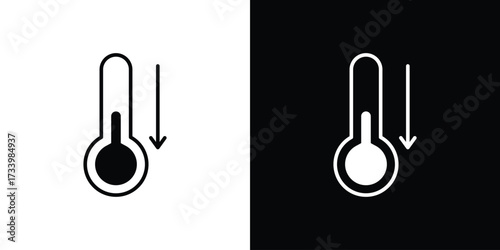 Low Temperature icons set. vector icons designed in filled style