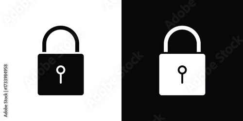 Lock icons set. vector icons designed in filled style