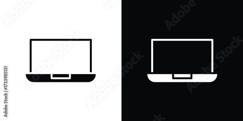 Laptop icons set. vector icons designed in filled style