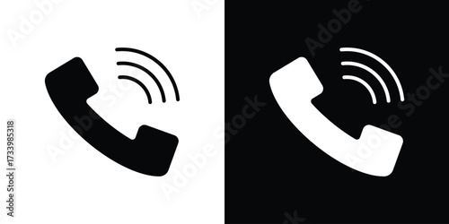 Incoming Call icons set. vector icons designed in filled style