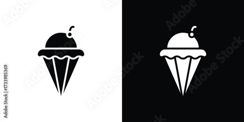 Ice cream icons set. vector icons designed in filled style