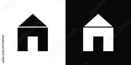 Home icons set. vector icons designed in filled style