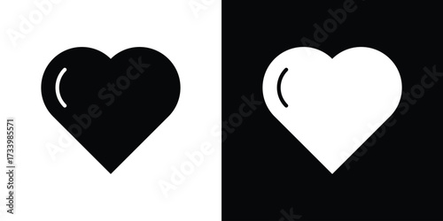 Heart icons set. vector icons designed in filled style