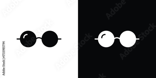 Glasses icons set. vector icons designed in filled style