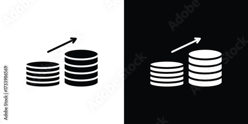 Earning icons set. vector icons designed in filled style