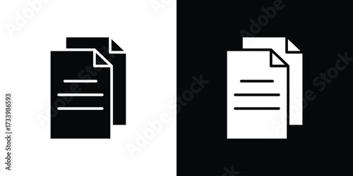 Duplicate icons set. vector icons designed in filled style