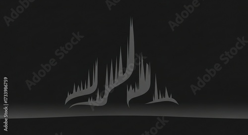 Abstract northern lights graphic design element