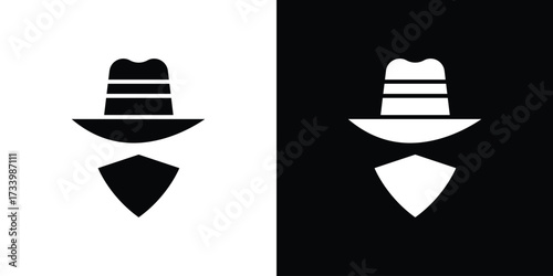 Cowboy icons set. vector icons designed in filled style