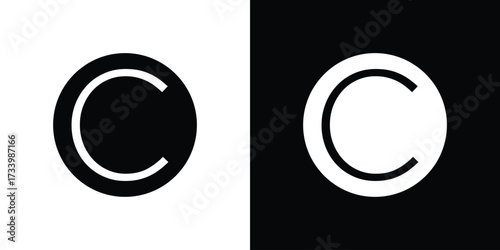 Copyright icons set. vector icons designed in filled style