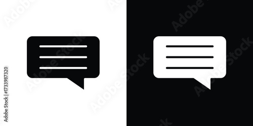 Comment icons set. vector icons designed in filled style