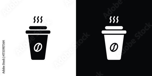 Coffee icons set. vector icons designed in filled style