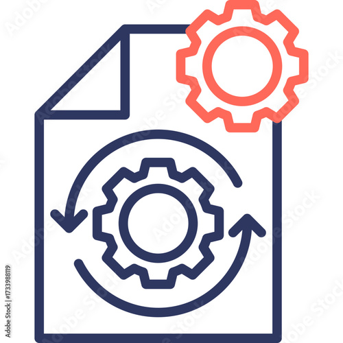 Processing Icon line color icon