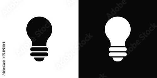 Bulb icons set. vector icons designed in filled style