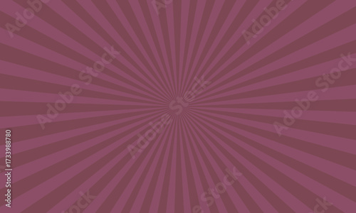 A deep purple background with radiating lines creating a sunburst effect.