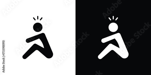 Anxiety or stress icons set. vector icons designed in filled style