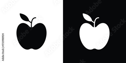 Apple icons set. vector icons designed in filled style