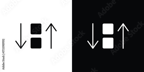 Apps sort icons set. vector icons designed in filled style