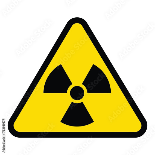 Vector art of radiation warning symbol
