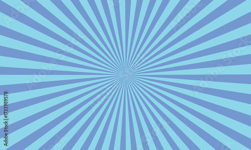 A radial burst of alternating light blue and darker blue lines emanating from the center, creating a sunburst or starburst effect.