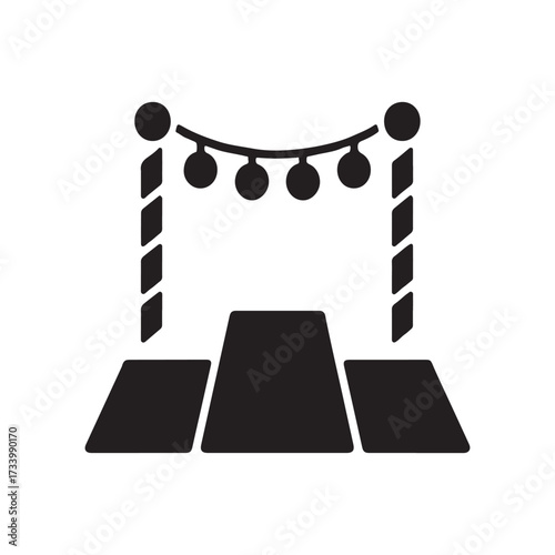 Fashion Runway Podium Solid Stage Icon