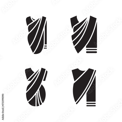 Sari Draping Variant Solid Culture Icons