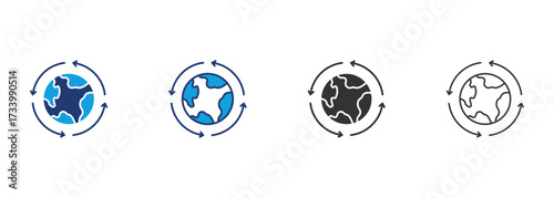 Global Icon Set Multiple Style Collection