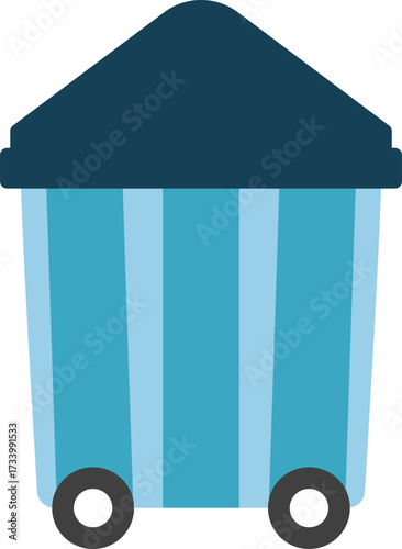 Colorful trash bin
