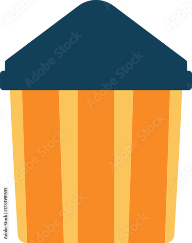 Colorful trash bin