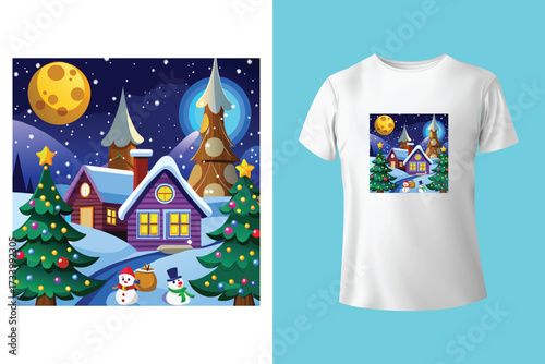 Merry christmas t shirt design.
