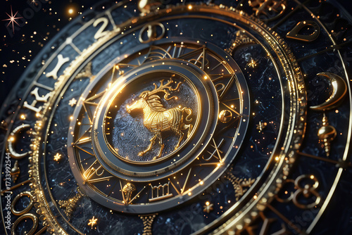 Wallpaper Mural Abstract composition with zodiac circle in signs and symbols Torontodigital.ca