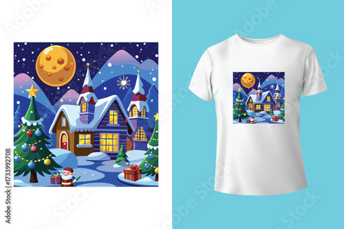 Merry christmas t shirt design.