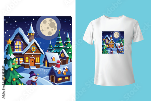 Merry christmas t shirt design.