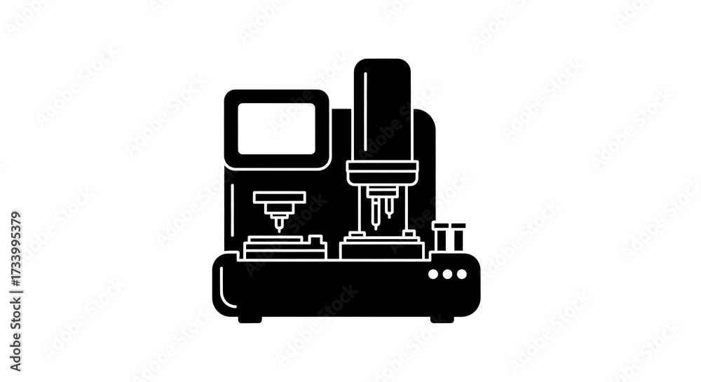 Obraz premium Automated laboratory equipment vector illustration