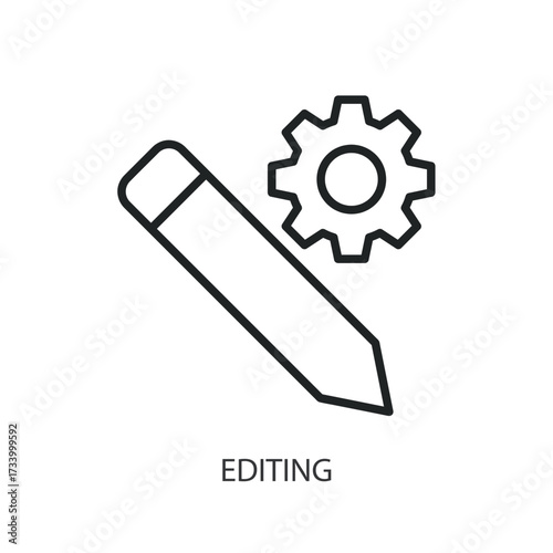 Editing thin line vector icons.