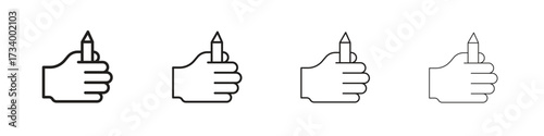 Self expression icons designed in outline, line and stroke style