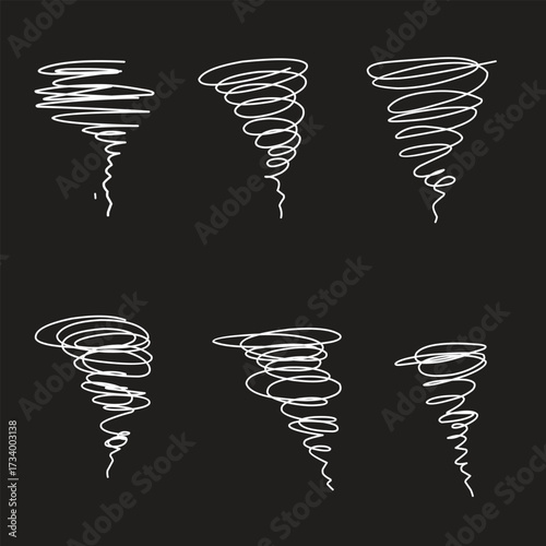 Group of wind sketch illustration.eps