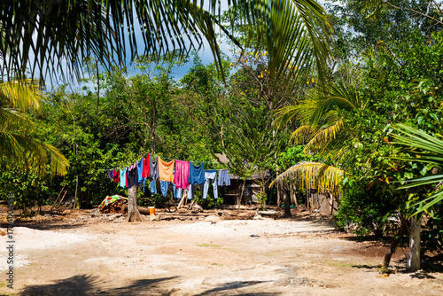 Coba pyramids archeological site in Mexico