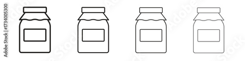 Jam icons designed in outline, line and stroke style