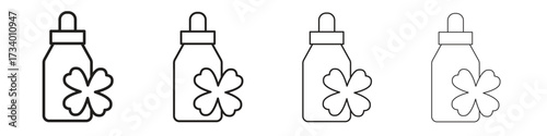 Bach flowers icons designed in outline, line and stroke style