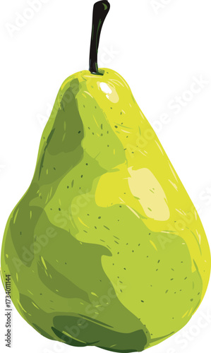 pear simple minimal fruit digital illustration