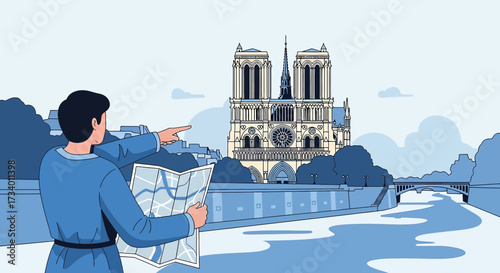 Exploring Paris: A Tourist's Guide to Notre Dame Cathedral along the Seine River