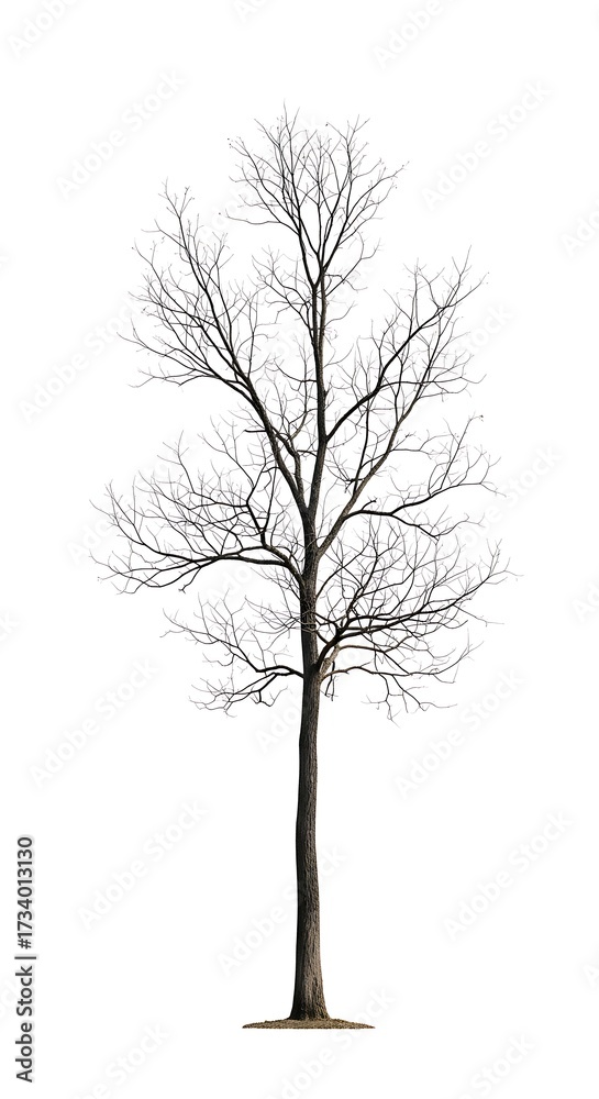 Obraz premium Bare Winter Tree Silhouette.