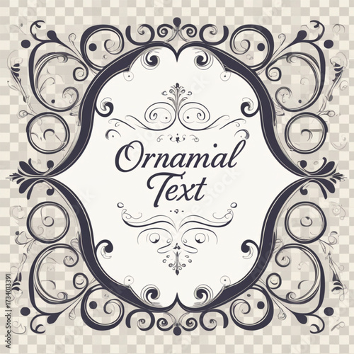 An elegant, aesthetic ornamental text frame in vector style