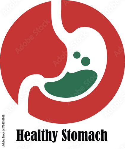 Healthy human stomach organ icon design