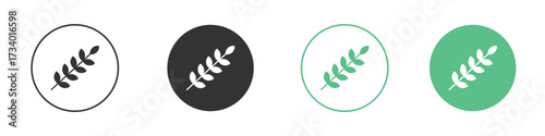 Wheat icons concepts. black sign set