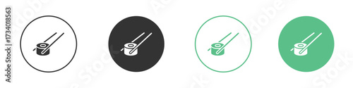 Sushi icons concepts. black sign set