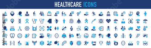 Set of Healthcare vector icon. Format, Scanner, Toilet, Medical, Healthcare, Baby, Cracked Bone, Home, Pregnant, Insurance, Ribbon, Medical, Wheel Chair, Anatomy, Dark, Emergency illustration. 